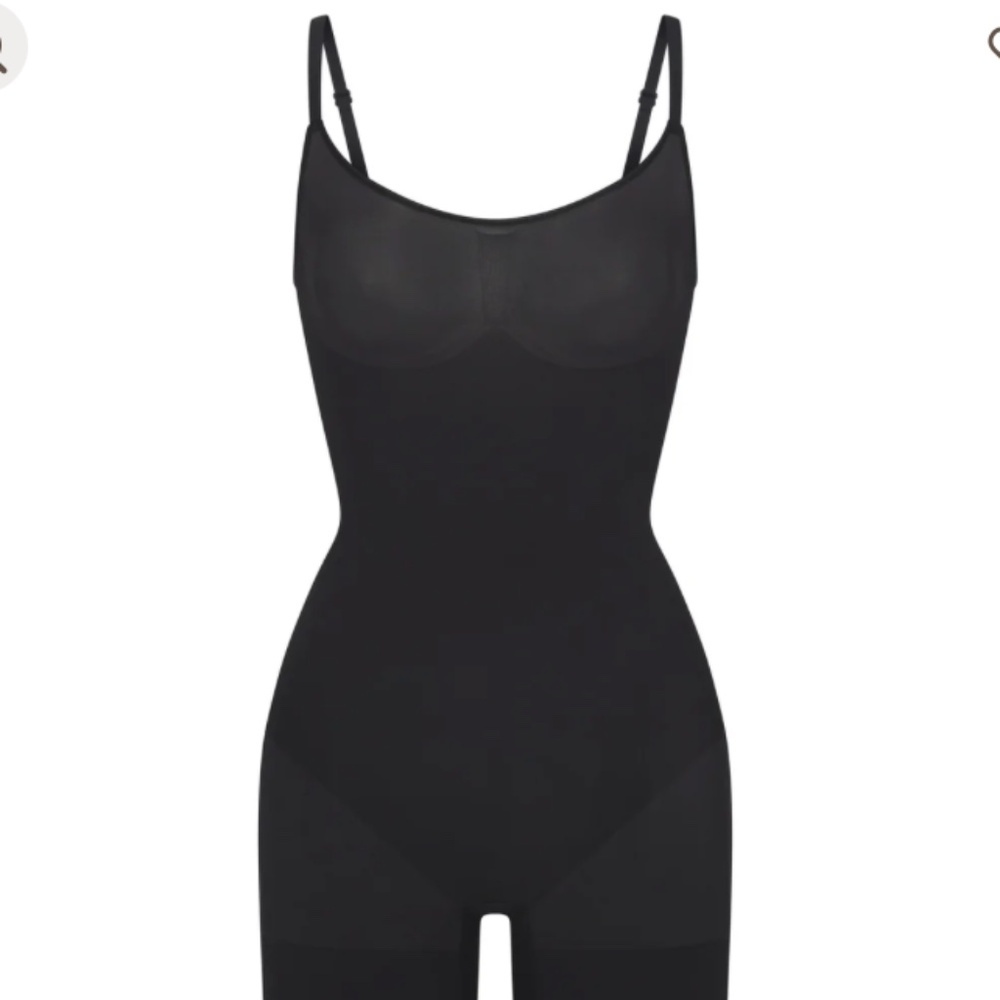 Skims Seamless Sculpt Mid-Thigh Bodysuit Onyx Size M‎ - Picture 9 of 15